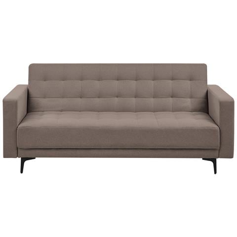 Divano Letto 3 Posti Aberdeen Tessuto Tortora - Foto 2