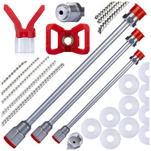 Set Lancia Per Pistola Verniciatura 30/50/100cm + 10 Guarnizioni + Protezione Ugello + 5 Scovoli | | Alta Qualità E Precisione - Foto 1