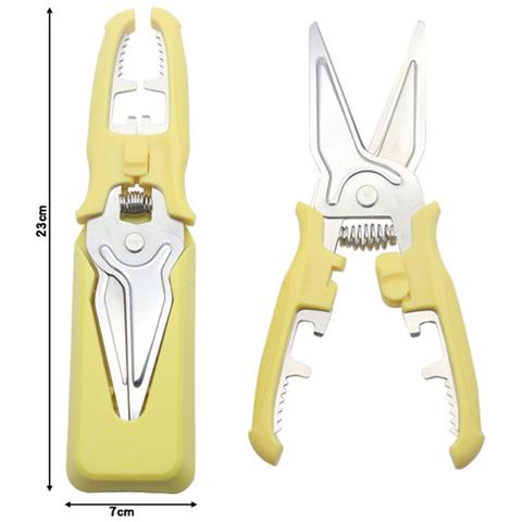 Forbici Da Cucina Magnetiche Multifunzione - Acciaio Inox 3cr13, Affilatura Automatica E Custodia Magnetica Yellow - Foto 2