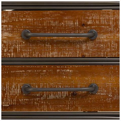 Tavolino In Legno Nero E Metallo 120x64x46h - Foto 8