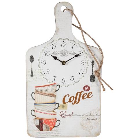 Orologio Da Parete In Legno Bianco 26x48x2h - Foto 1