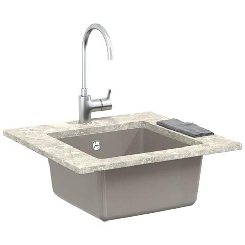 Lavello Grigio 430 x 460 mm 80% Quarzo e 20% Resina - Foto 2