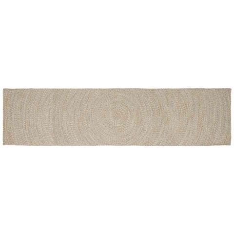 Tappeti per area Rettangolare Naturale e Bianco 60 x 400 cm - Foto 1