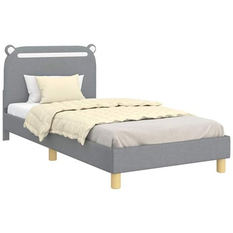 Struttura letto bambini con testata Grigio chiaro 90 x 190 cm - Foto 1