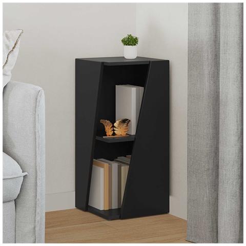 Mensola laterale Nero 33 x 32 x 70,5 cm Legno multistrato - Foto 2