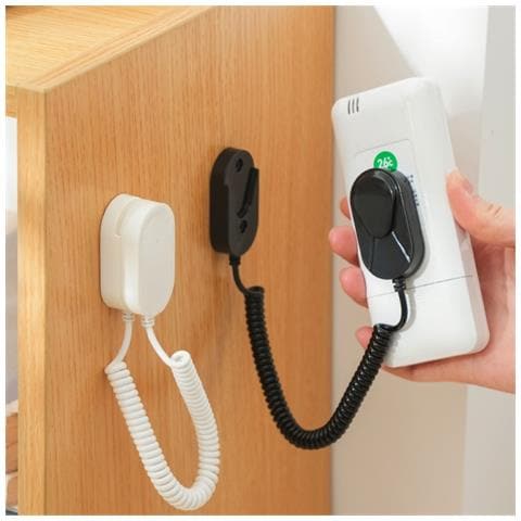 Supporto Magnetico Adesivo Per Telecomando Con Cavo A Molla Retrattile 1.2m - Montaggio Senza Forare, Anti-smarrimento, Plastica, Multicolore White - Foto 2