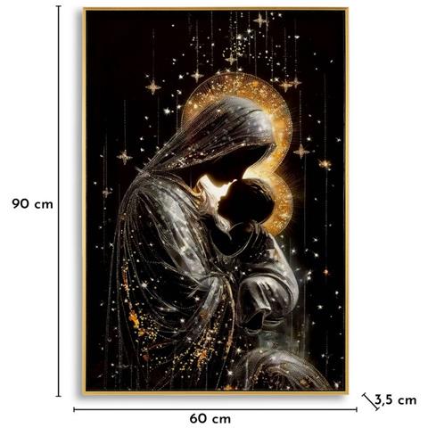 Stampa Su Tela Con Cornice Natività-multicolore-tessuto-60x3,5x90 Cm - Foto 7