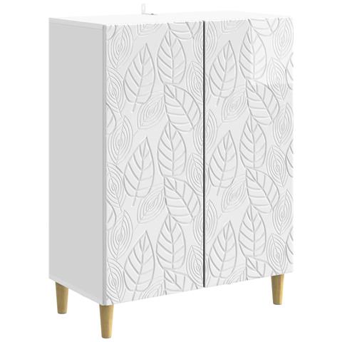 Credenza Bianco Lucido 66 x 34,5 x 90 cm Legno ingegnerizzato - Foto 1