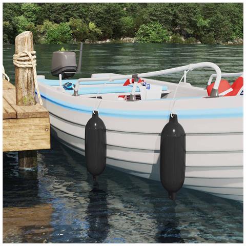 Fendini per barche 2 pz Ø 16 x 58 cm Nero PVC - Foto 2