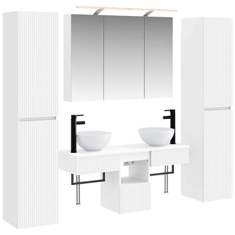 Set di mobili per il bagno 6 pcs Bianco - Foto 1