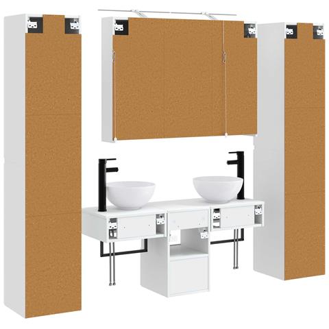 Set di mobili per il bagno 6 pcs Bianco - Foto 9