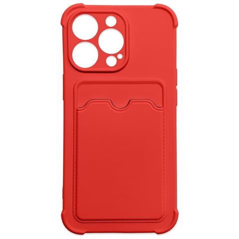 Custodia Card Armor Per Iphone 13 Pro, Cover Pouch Per Iphone 13 Pro, Portafoglio In Silicone Con Borsa D'aria, Armor Rosso - Foto 1