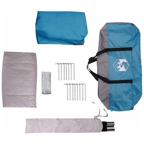 Tenda a capanna con copertura impermeabile 10 persona Blu - Foto 9