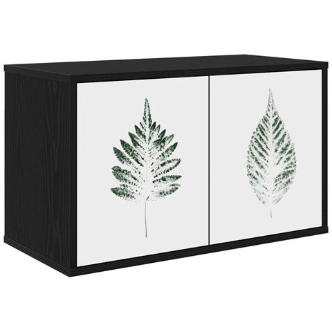 Mobile TV da Parete HANAU 69 x 33 x 40 cm Rovere Nero - Foto 1