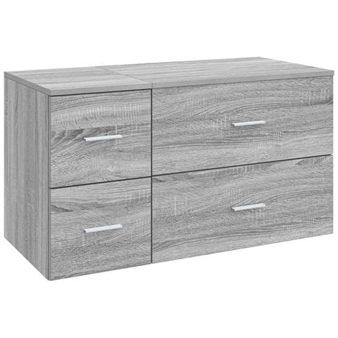 Set di mobili per il bagno 2 pz Sonoma grigio - Foto 1