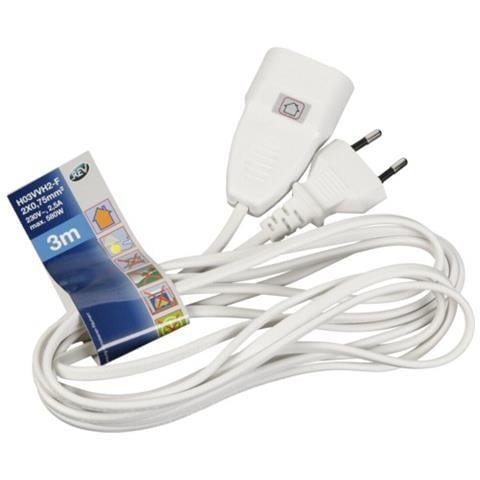 prolunga con presa EU 3,0 m bianco - Foto 1