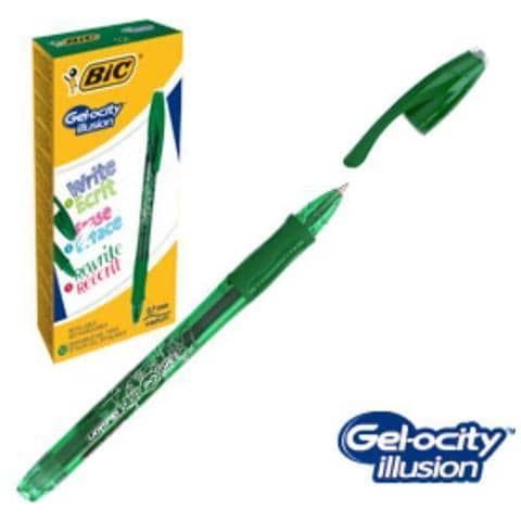 Penne Gel Cancellabili Gelocity Illusion 0.7mm Verde 12 Pezzi - Foto 1