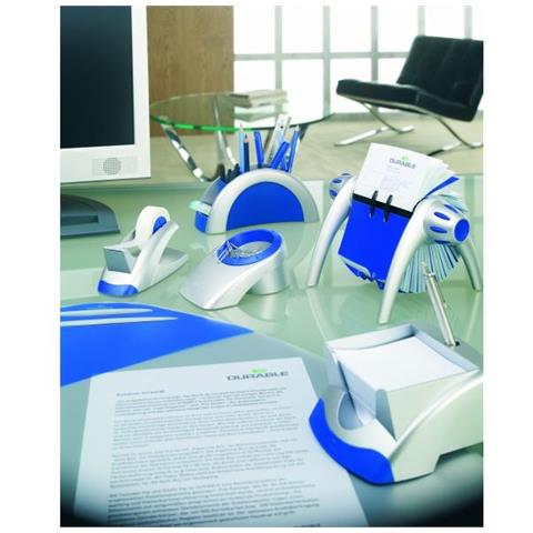 241223 - Telindex Desk Vegas, Schedario Da Scrivania Per Rubrica, 500 Schede, Indice Alfabetico 25 Tasti, 131x67x245 Mm, Argento Metallizzato - Foto 2