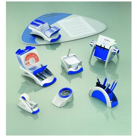 241223 - Telindex Desk Vegas, Schedario Da Scrivania Per Rubrica, 500 Schede, Indice Alfabetico 25 Tasti, 131x67x245 Mm, Argento Metallizzato - Foto 3