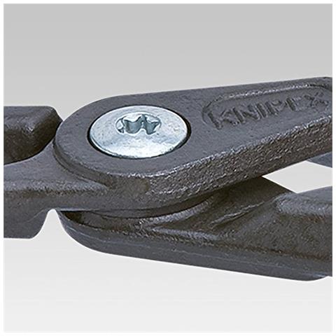 48 41 J01 Pinza Di Precisione Per Anelli Di Sicurezza Per Anelli Di Sicurezza Interni A Fori Bonderizzata Grigia Rivestiti In Resina Sintetica Antiscivolo 130 Mm - Foto 2
