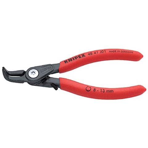 48 41 J01 Pinza Di Precisione Per Anelli Di Sicurezza Per Anelli Di Sicurezza Interni A Fori Bonderizzata Grigia Rivestiti In Resina Sintetica Antiscivolo 130 Mm - Foto 1