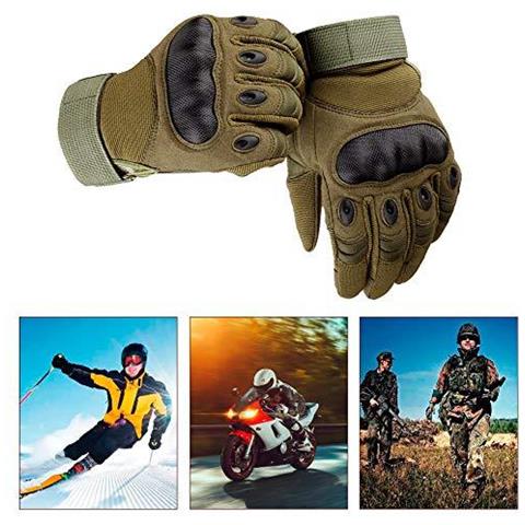 Moto Guanti Finger Coppie Tutto Il Motocicletta Guanti Dello Schermo Di Tocco Guanti Atv Equitazione Motocross (verde Dellesercito M)  - Foto 2