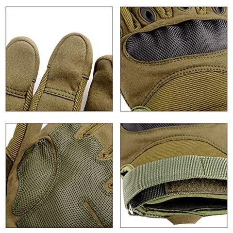 Moto Guanti Finger Coppie Tutto Il Motocicletta Guanti Dello Schermo Di Tocco Guanti Atv Equitazione Motocross (verde Dellesercito M)  - Foto 4