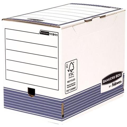 Bankers Box System Archiv-schachtel, Blau (b) 200mm Aus 100% Recyceltem Karton, Fastfold Fr Sekundenschnellen - 1 Stck (1131102)  - Foto 1
