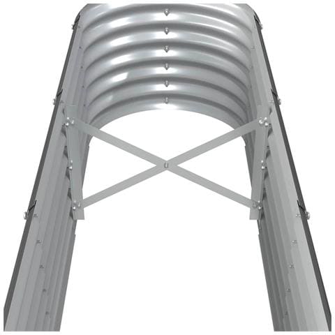 Letto da Giardino in Acciaio a Polvere 332x40x36 cm Antracite - Foto 2