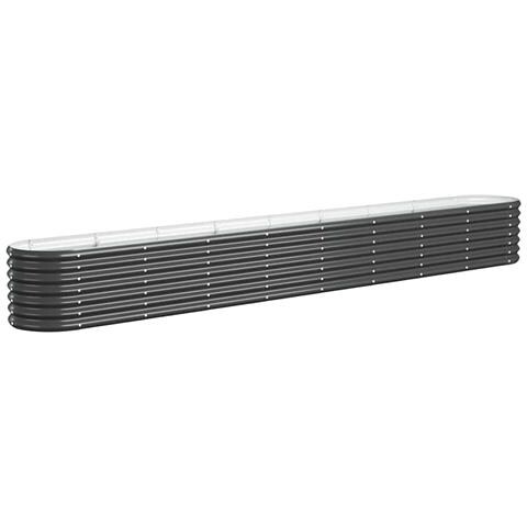 Letto da Giardino in Acciaio a Polvere 332x40x36 cm Antracite - Foto 1