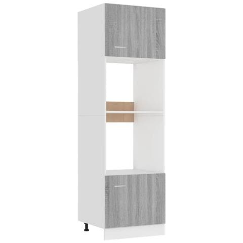 Armadio Microonde “Lyon” Grigio Sonoma 60x57x207 cm - Foto 1