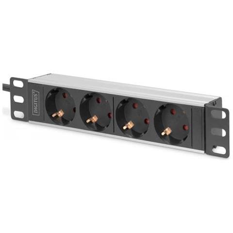 Presa Multipla Da 10"" Con Profilo In Alluminio, 4 Prese Munite Di Messa A Terra - Foto 1