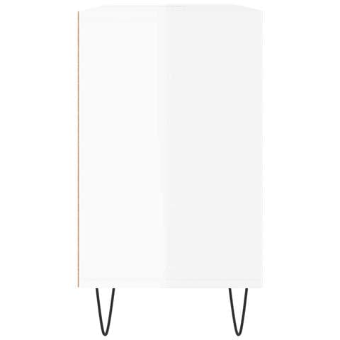 Armadietto Bagno Bianco Lucido 80x33x60cm In Legno Multistrato - Foto 10
