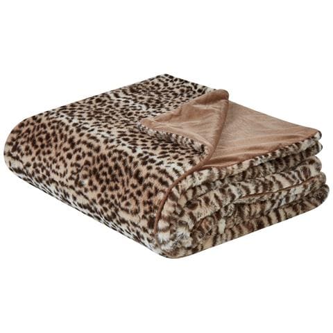 Copriletto Finta Pelliccia Marrone 200 X 220 Cm Kudeli - Foto 2