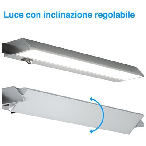 Lampada Luce Sottopensile 90 Cm Mobili Cucina Armadio Barra 90 Led In Alluminio - Foto 2