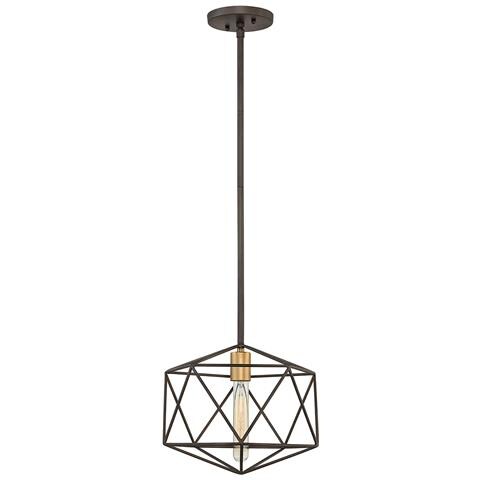 Sospensione Industrial Nordica Astrid Metallo Bronzo Opaco 1 Luce E27 - Foto 1