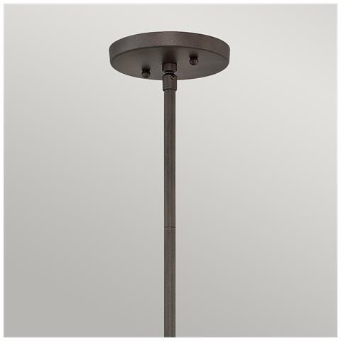 Sospensione Industrial Nordica Astrid Metallo Bronzo Opaco 1 Luce E27 - Foto 2