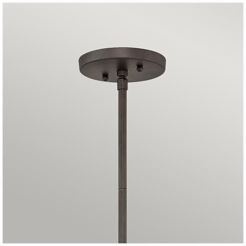 Sospensione Industrial Nordica Astrid Metallo Bronzo Opaco 1 Luce E27 - Foto 5
