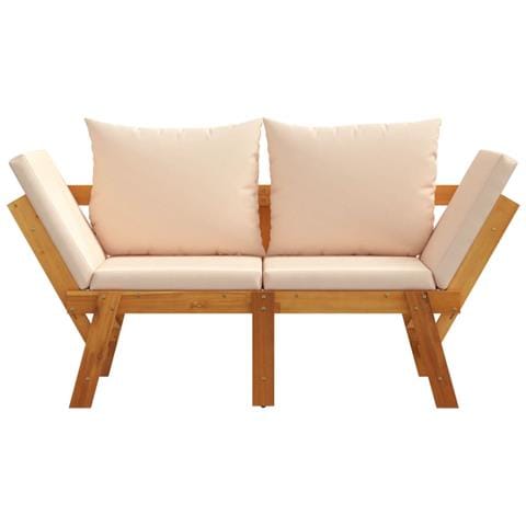 Panca Da Giardino Con Cuscini 2-in-1 In Legno Di Acacia - Foto 2