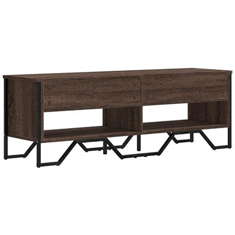 Mobile Porta Tv Rovere Marrone 122x34x41cm In Legno Multistrato - Foto 9