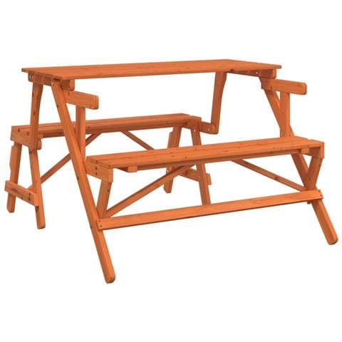 Tavolo Da Picnic Con Panche In Legno Abete 2-in-1 Convertibile - Foto 2