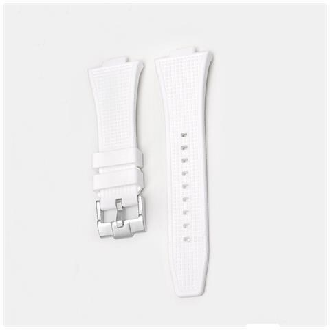 Cinturino Per Orologio In Silicone Serie Tissot Prx White Fibbia D'argento - Foto 2