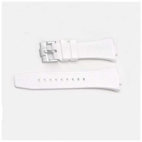 Cinturino Per Orologio In Silicone Serie Tissot Prx White Fibbia D'argento - Foto 3