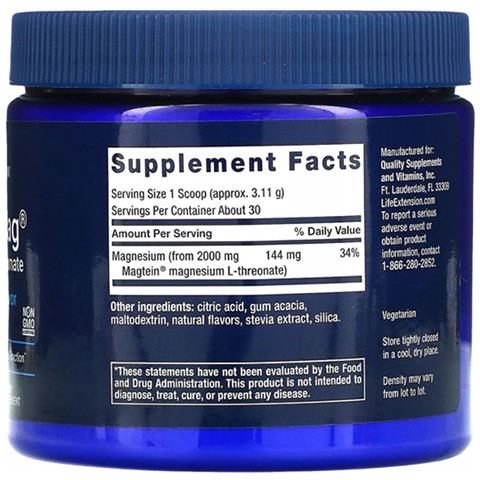 Neuro-mag Magnesio L-treonato 93,35 G Life Extension - Foto 2