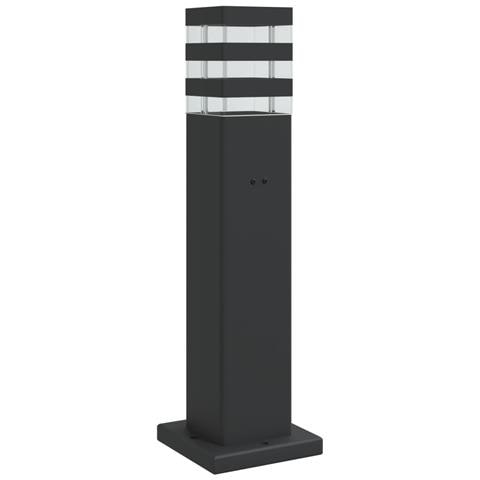 Lampada Da Terra Per Esterni Con Presa Nera 50 Cm Alluminio - Foto 2