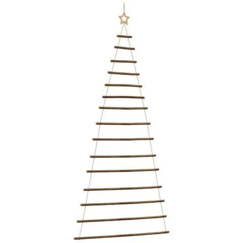 Albero Di Natale Da Parete Con Stella 100x210 Cm Ramo Naturale - Foto 2