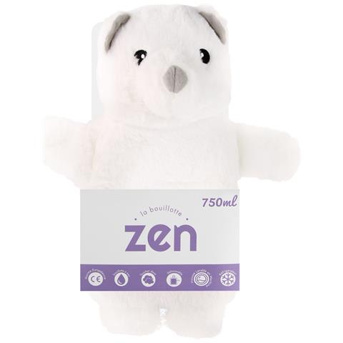 Borsa Dell'acqua Calda In Peluche Rimovibile Da 750 Ml Teddy Bear, Bianco - Foto 5