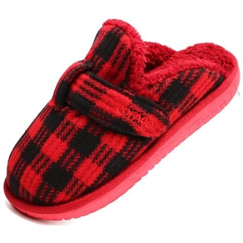 Pantofole In Morbida Schiuma Di Memoria - Rosso E Nero, Misura 36 - Foto 1