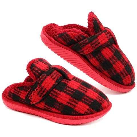 Pantofole In Morbida Schiuma Di Memoria - Rosso E Nero, Misura 36 - Foto 2