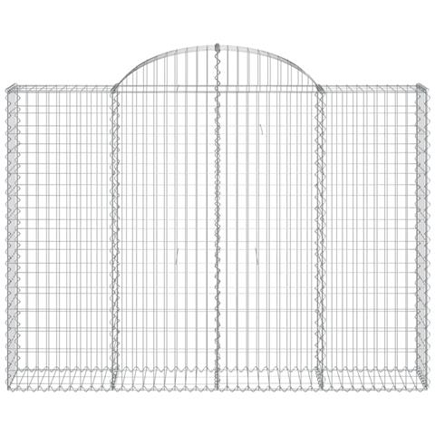 Cesti Gabbioni ad Arco 18 pz 200x30x140/160 cm Ferro Zincato - Foto 2